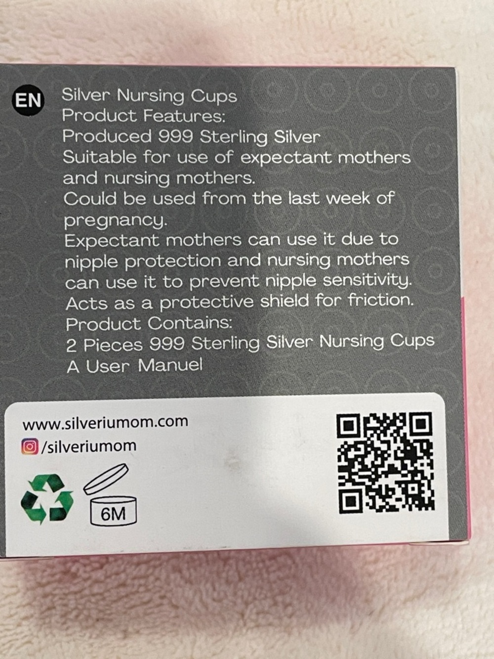 Silveriumom The Original Silver Nursing Cups - Nipple Shields for Nursing XL - Picture 3 of 9